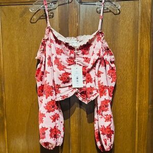 Shabby chic floral blouse